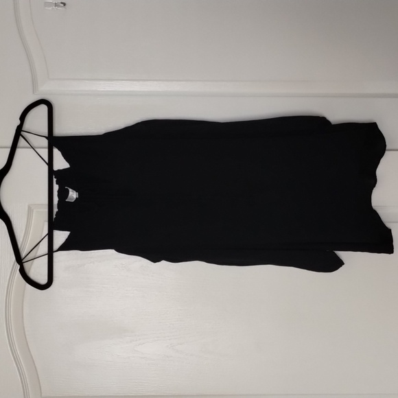 Parker silk black dress lightweight LBD size small sheer with lining - Picture 1 of 10